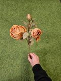 Dry Touch Burnt Orange Rose Stem