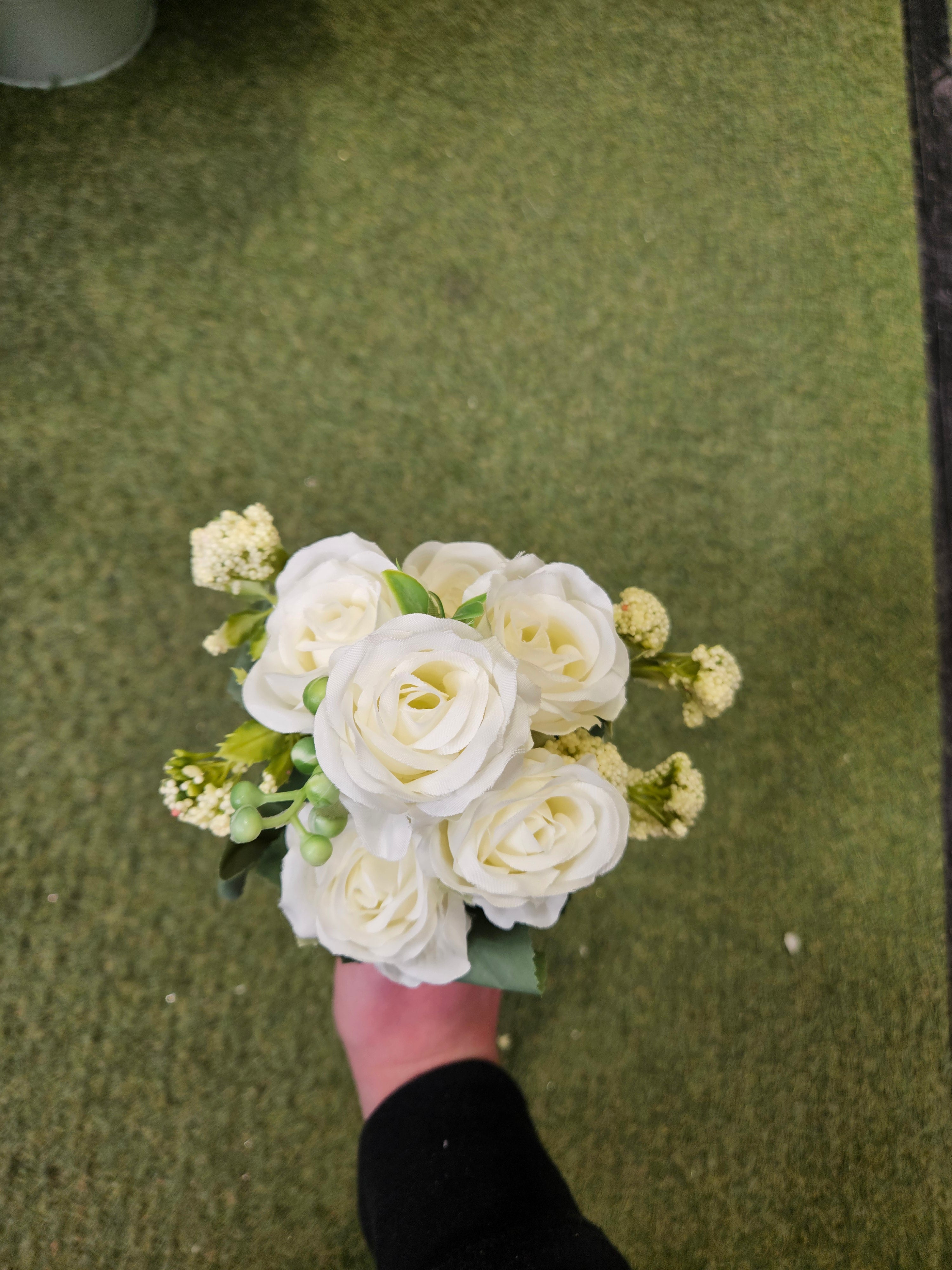 Ivory Buttonhole Bunch