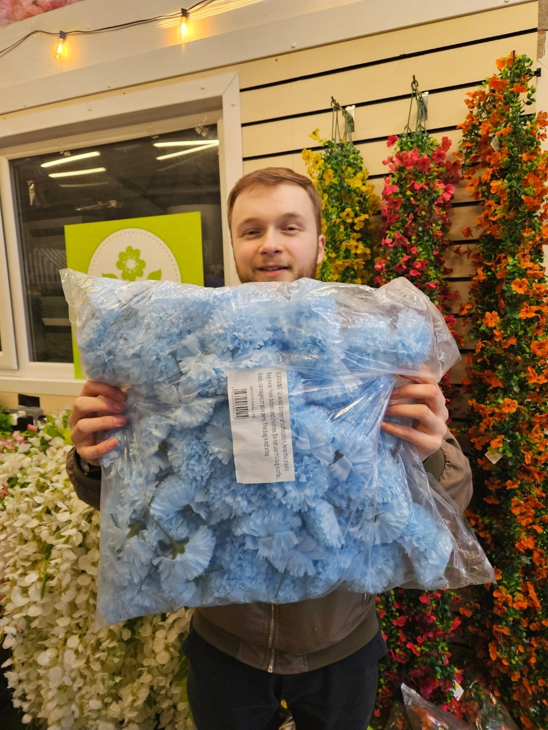 Bag of 144 Baby Blue Carnation Picks
