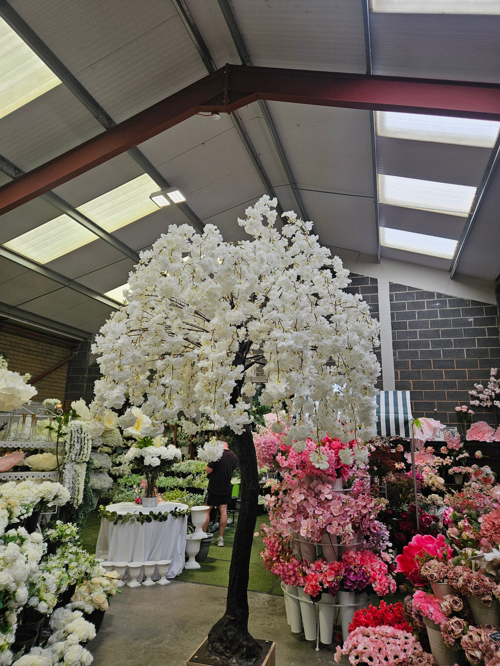 Ivory Blossom Tree (approx 7ft tall - stand not included)