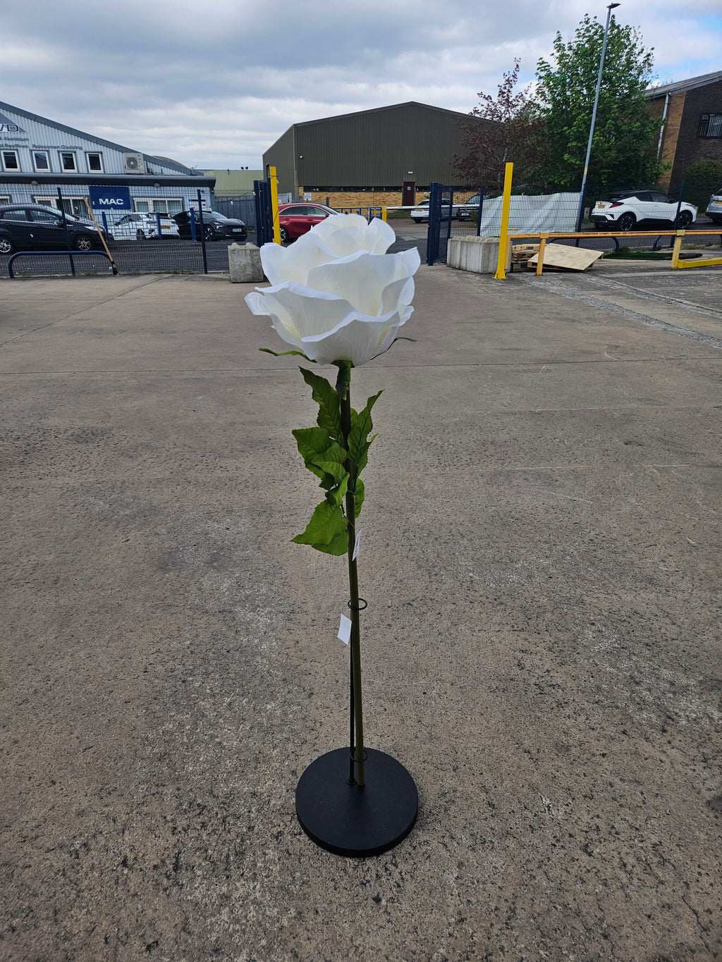 Giant Large Ivory Rose (Stand Not Included)