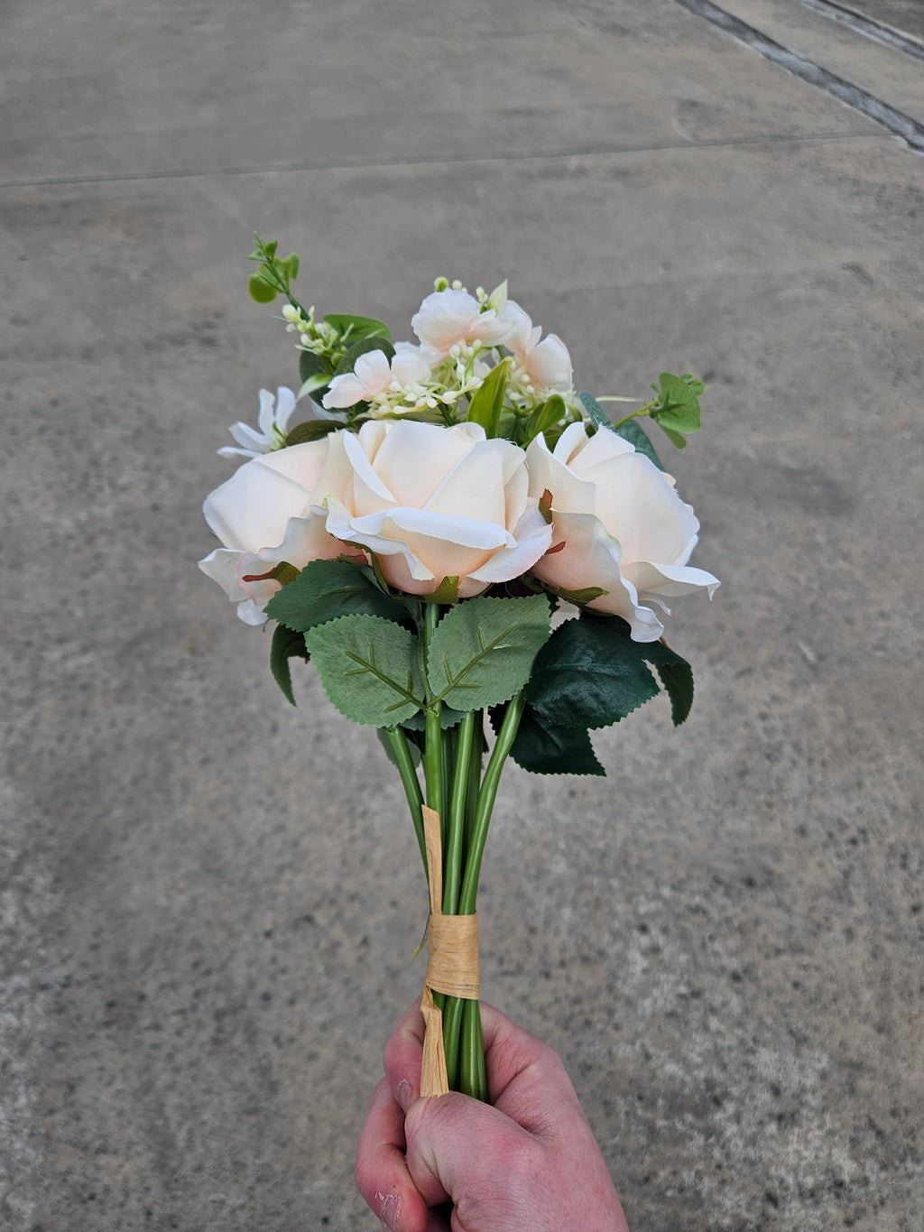 Peach Flower Girl Bouquet