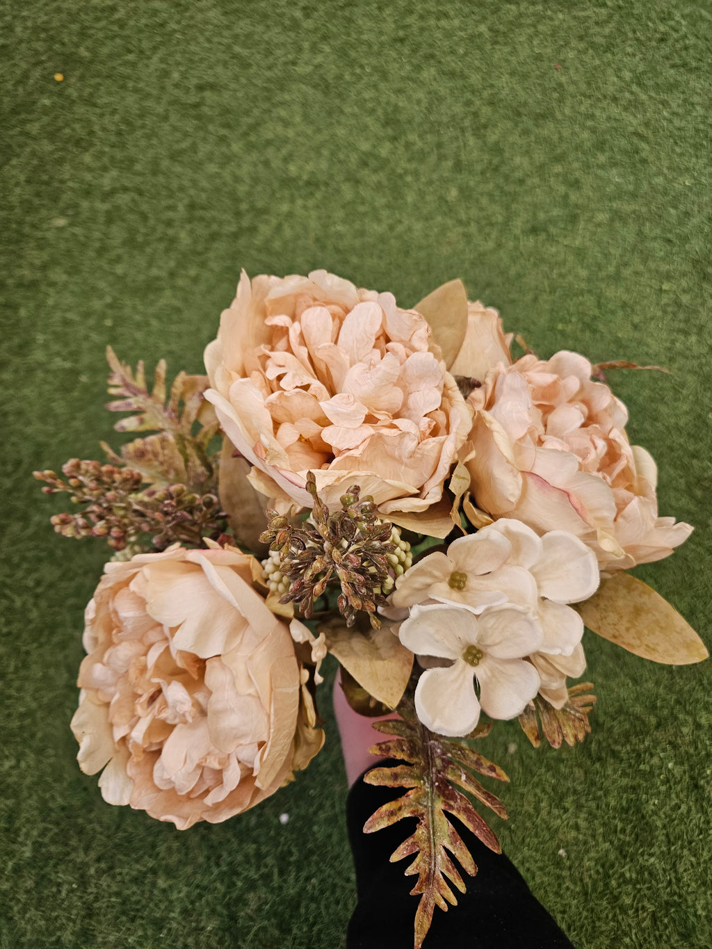 Dry Touch Apricot Peony Bunch