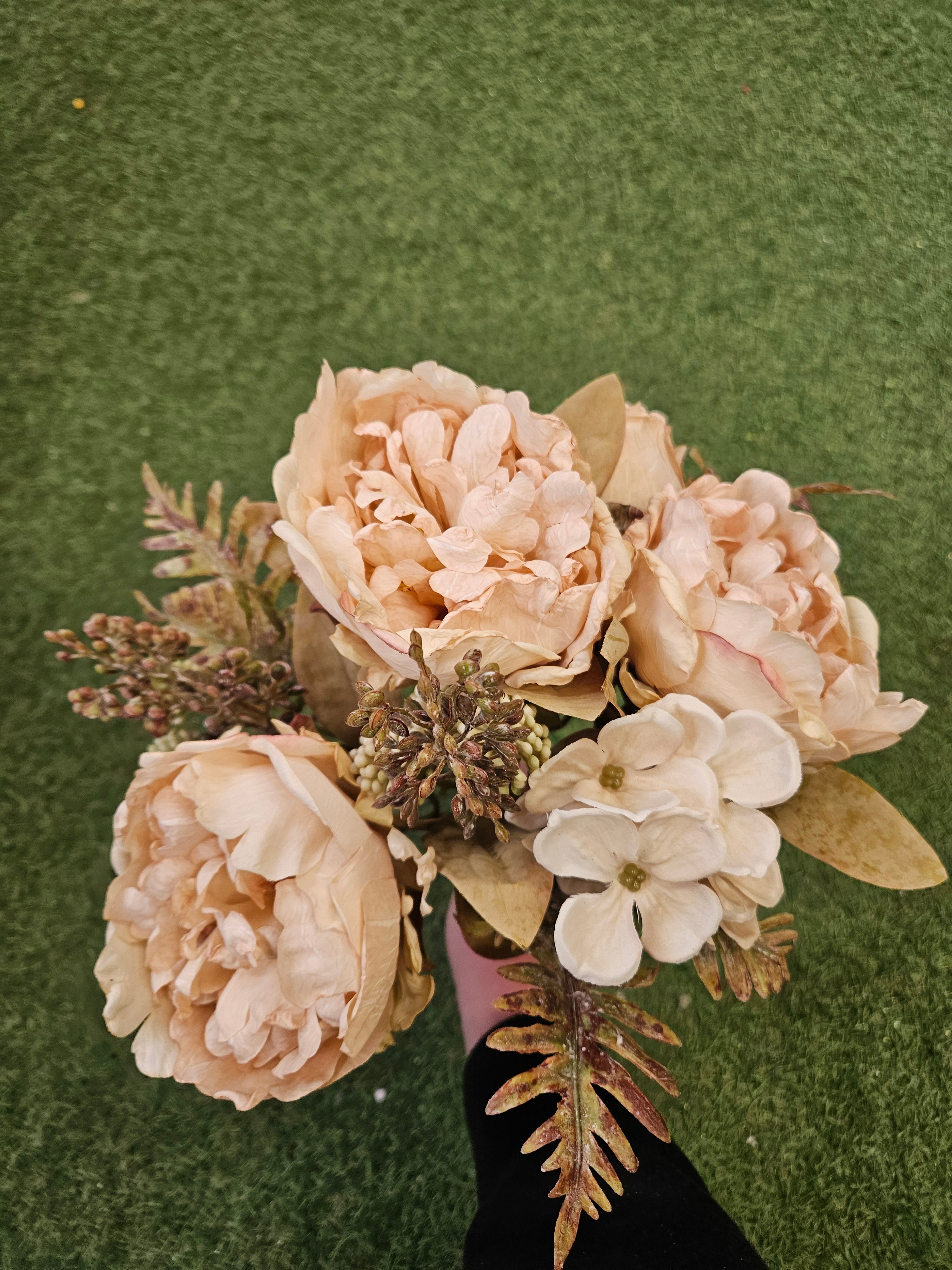 Dry Touch Apricot Peony Bunch