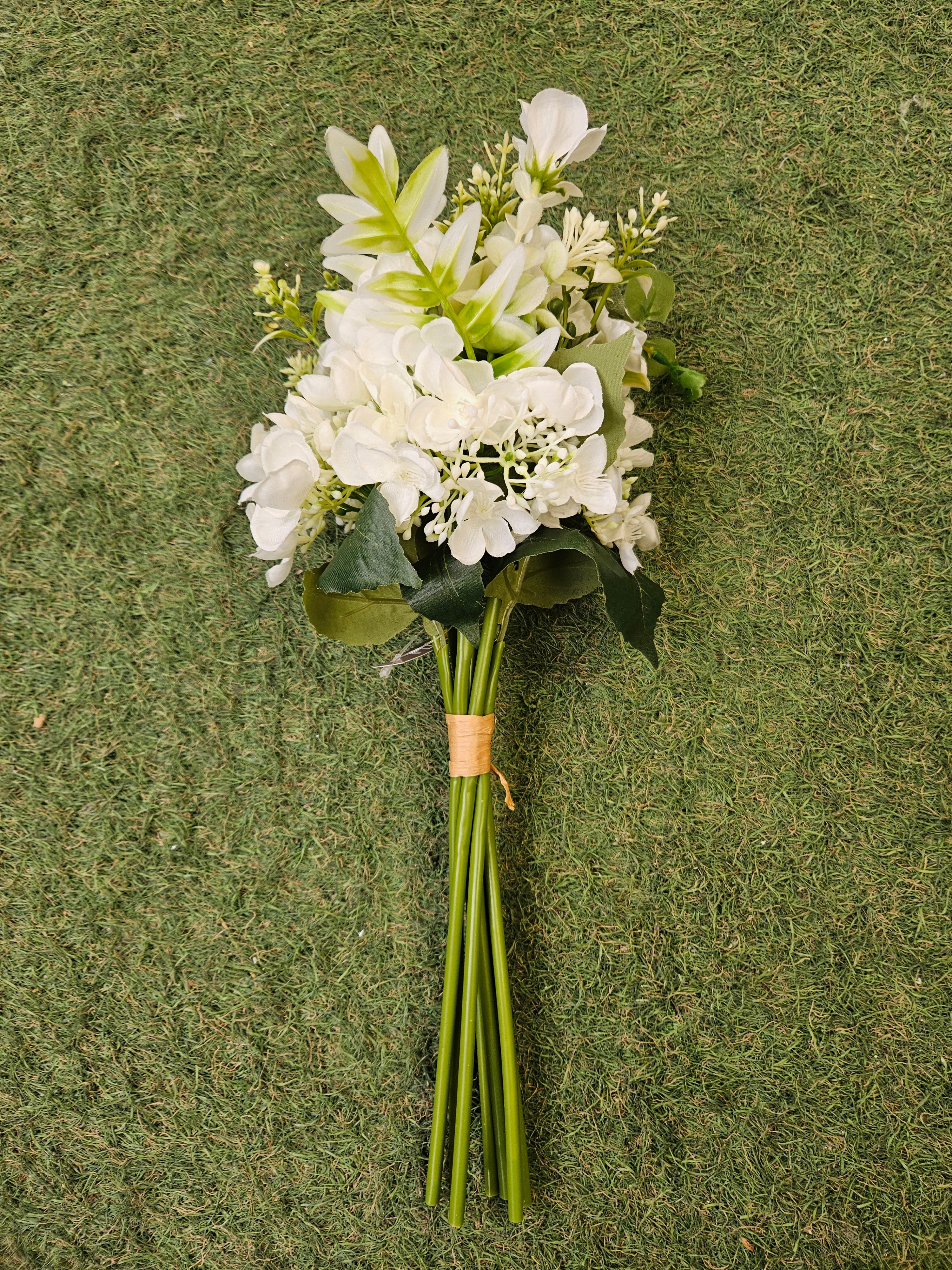Ivory Flower Girl Bouquet (Foliage and Greenery)