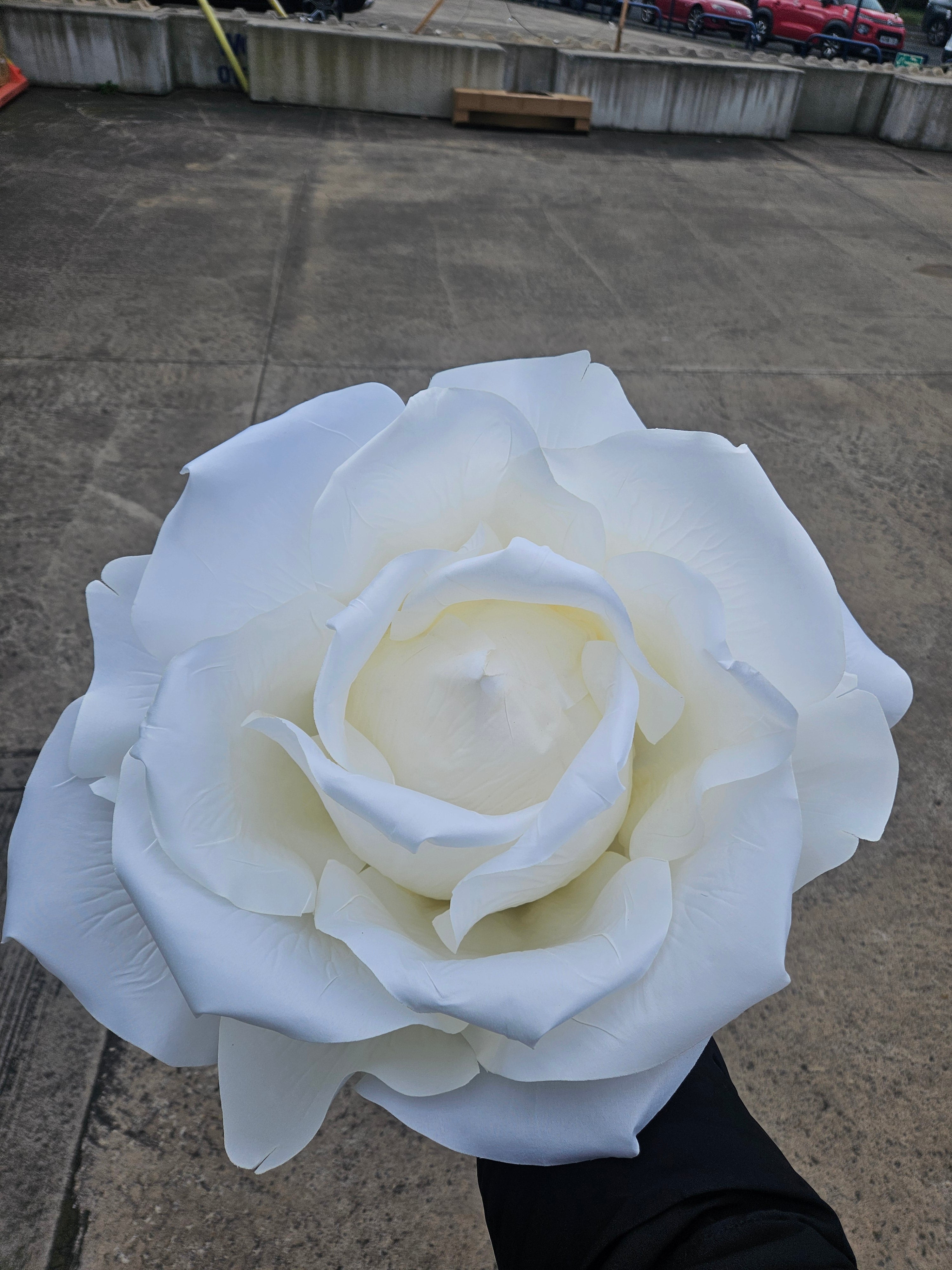 Giant XL Ivory Rose (Stand Not Included)