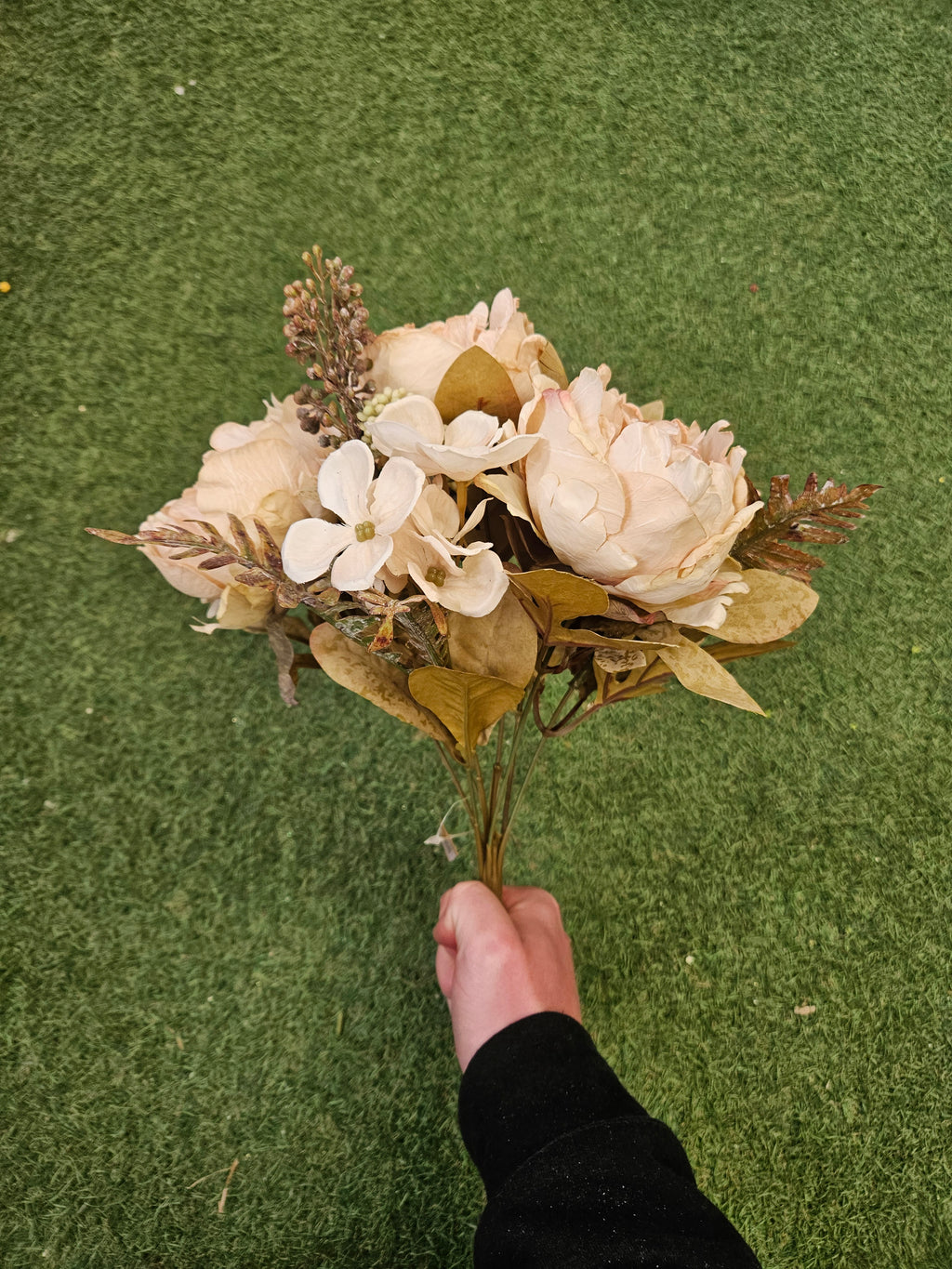Dry Touch Apricot Peony Bunch