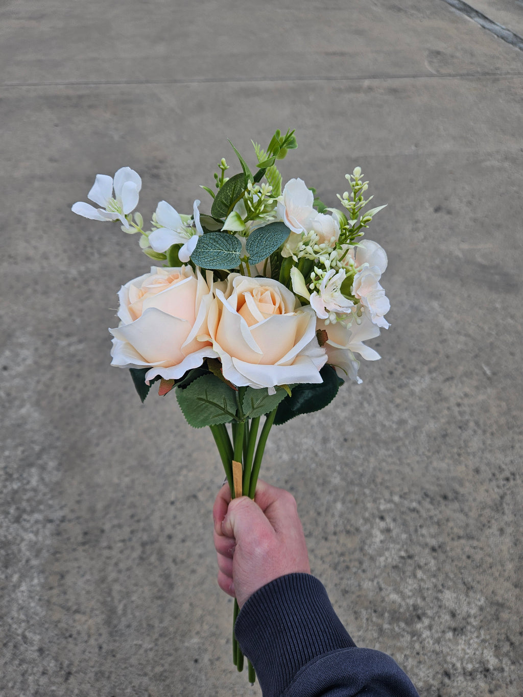 Peach Flower Girl Bouquet