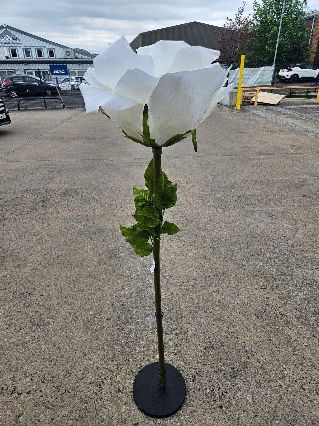 Giant XL Ivory Rose (Stand Not Included)