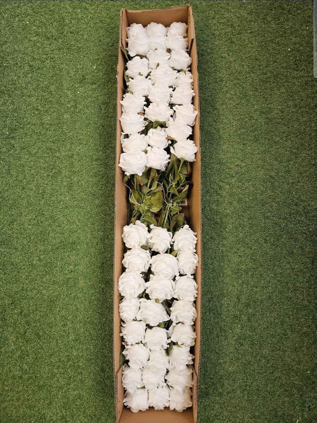 Box of 48 Amira Roses (White)